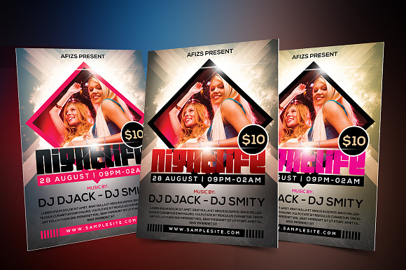 Night Life Party Flyer in Flyer Templates - product preview 3