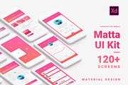 Material Design Mobile UI Kit for Xd