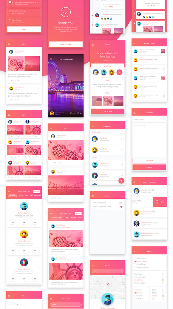 Material Design Mobile UI Kit for Xd in UI Kits and Libraries - product preview 10