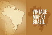 Brazil -  Vintage Map