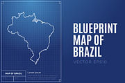 Map of Brazil - Blueprint