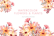 Watercolor Flowers - Autumn Mood