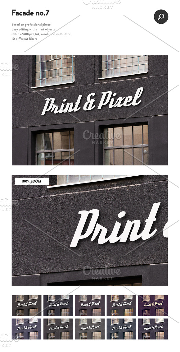 50 sign facade signboard logo mock in Branding Mockups - product preview 7