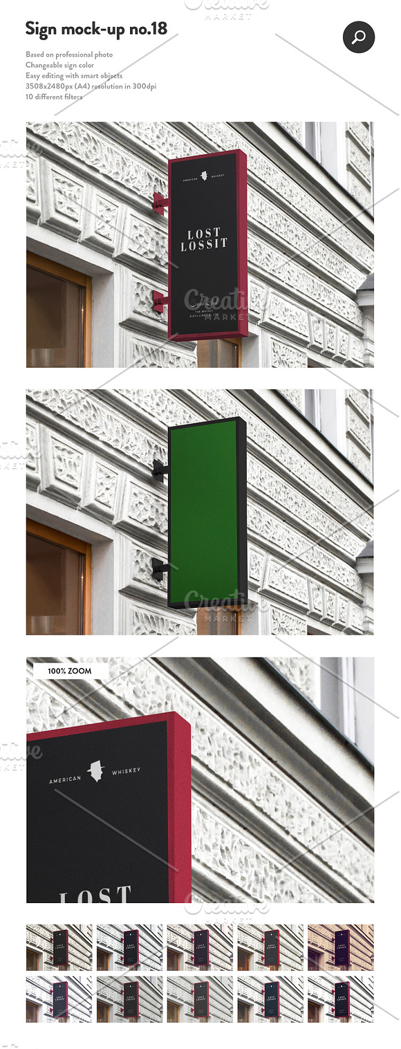 50 sign facade signboard logo mock in Branding Mockups - product preview 18