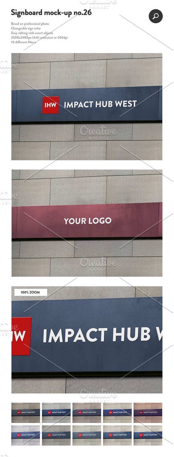 50 sign facade signboard logo mock in Branding Mockups - product preview 26