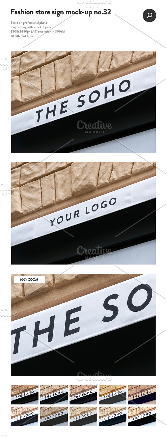 50 sign facade signboard logo mock in Branding Mockups - product preview 32