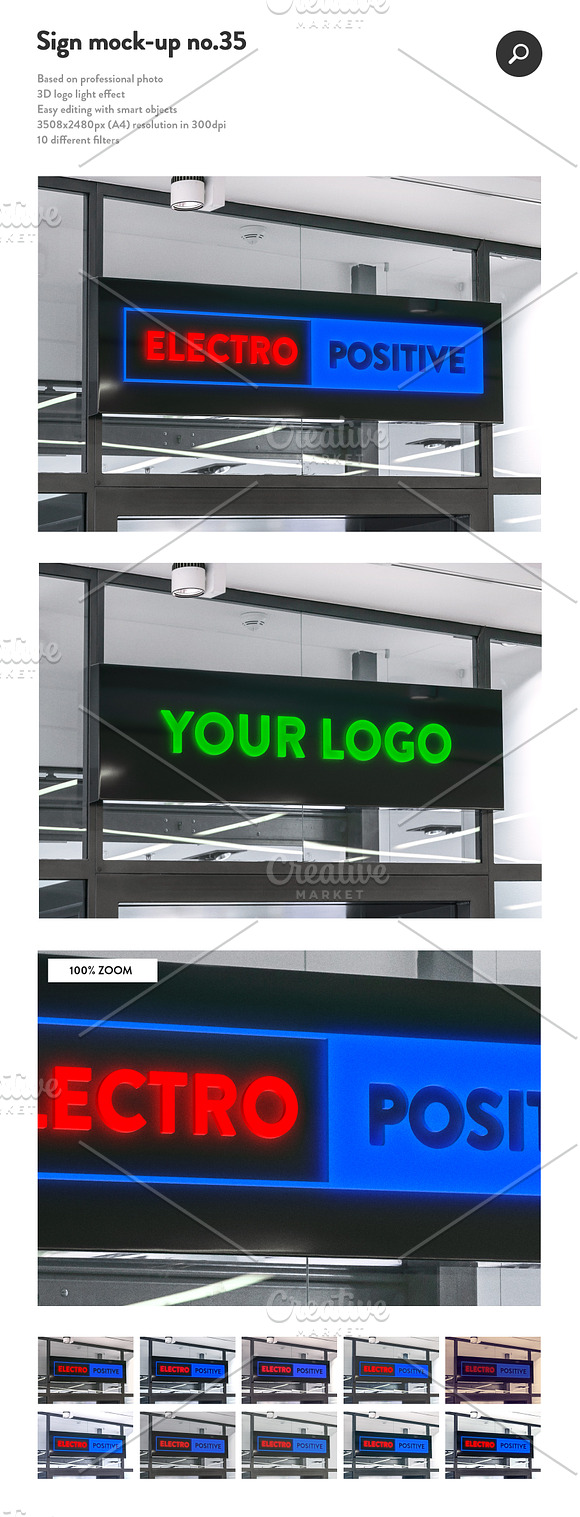50 sign facade signboard logo mock in Branding Mockups - product preview 35