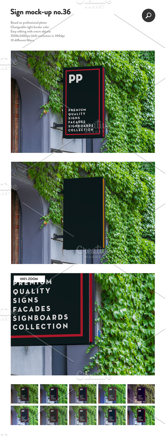 50 sign facade signboard logo mock in Branding Mockups - product preview 36