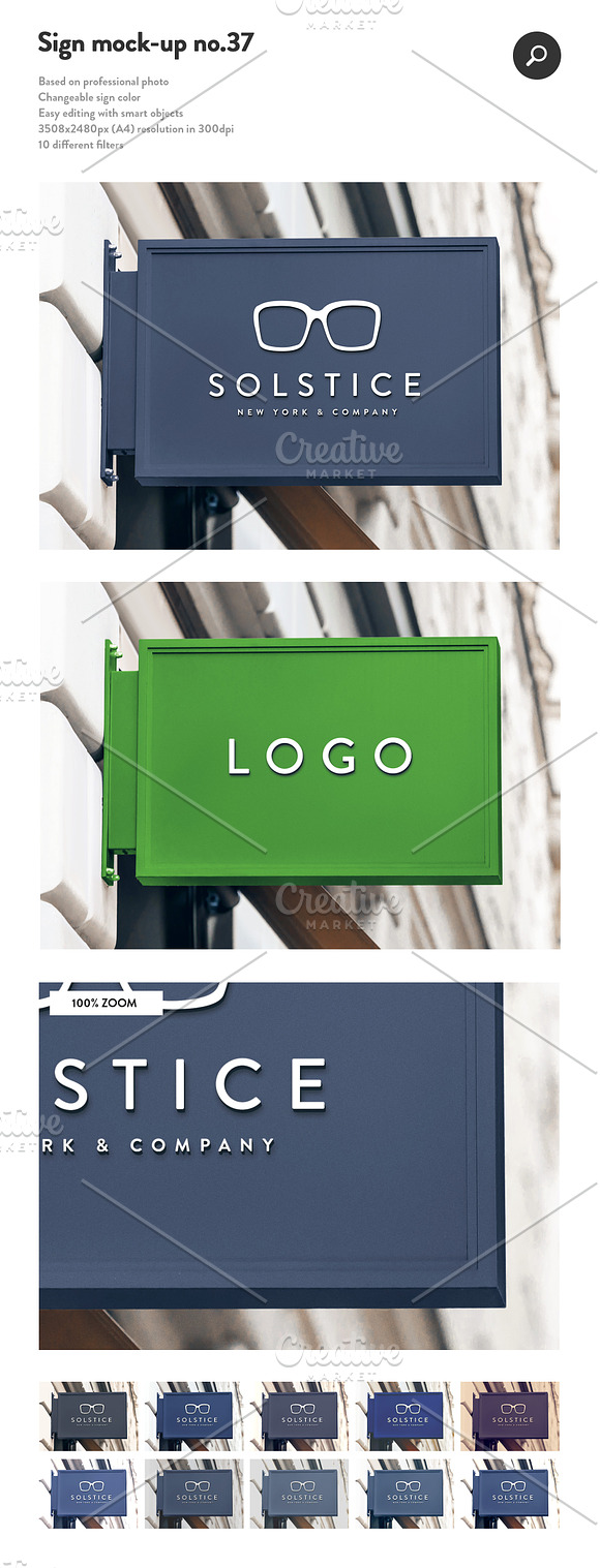 50 sign facade signboard logo mock in Branding Mockups - product preview 37