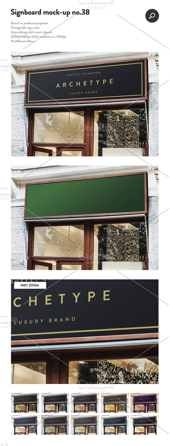 50 sign facade signboard logo mock in Branding Mockups - product preview 38