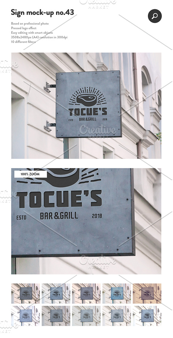 50 sign facade signboard logo mock in Branding Mockups - product preview 43