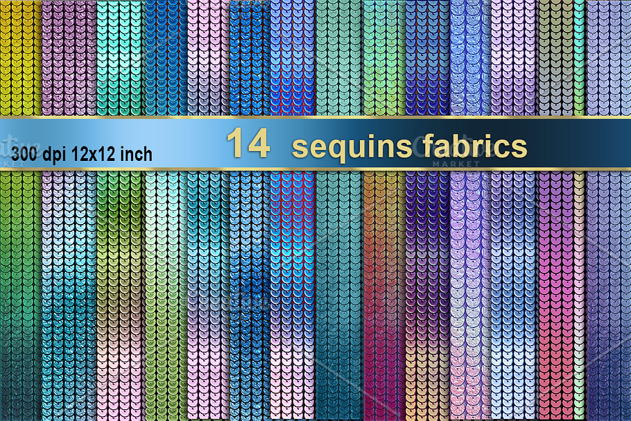 14 sequins fabric backgrounds in Textures - product preview 8