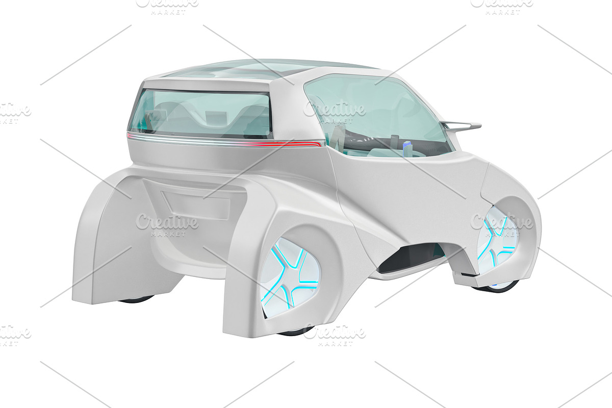 Car future electric in Objects - product preview 8