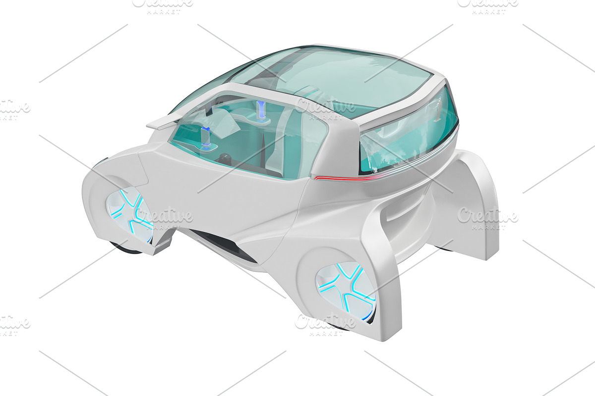 Car futuristic transportation in Objects - product preview 8