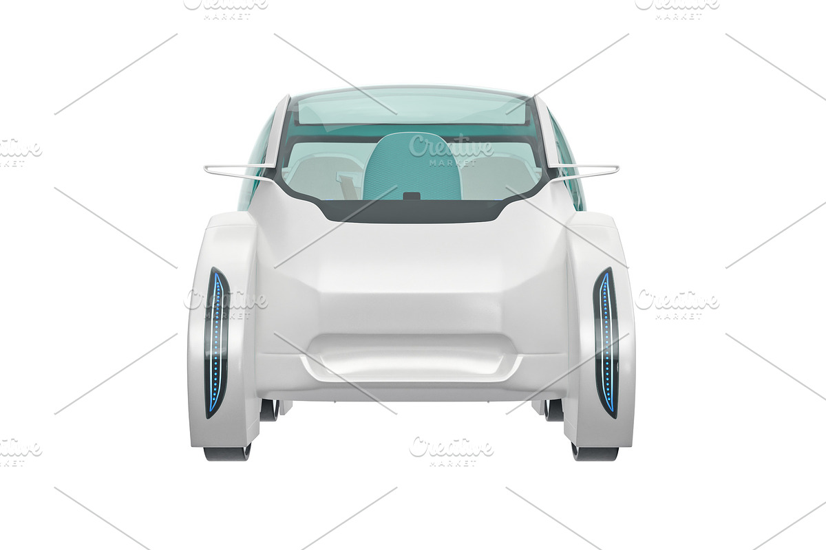 Car future, front view in Objects - product preview 8
