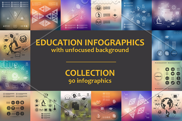 90 EDUCATION INFOGRAPHICS Collection