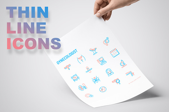 Gynecologist Icons Set | 30 Template in Circle Icons - product preview 1