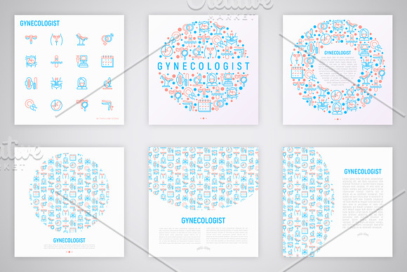 Gynecologist Icons Set | 30 Template in Circle Icons - product preview 6
