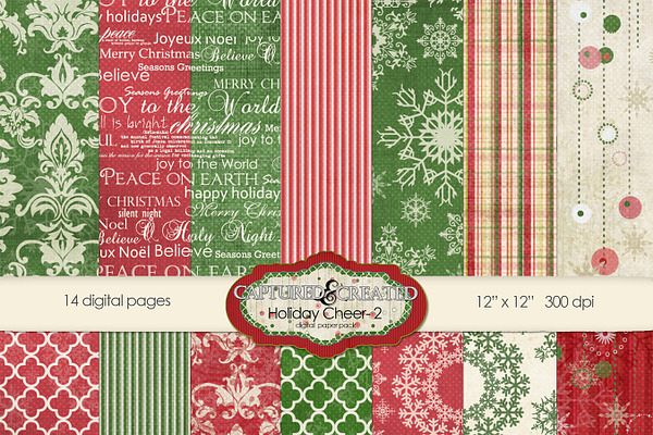 Holiday & Cheer-2 Digital Paper Pack
