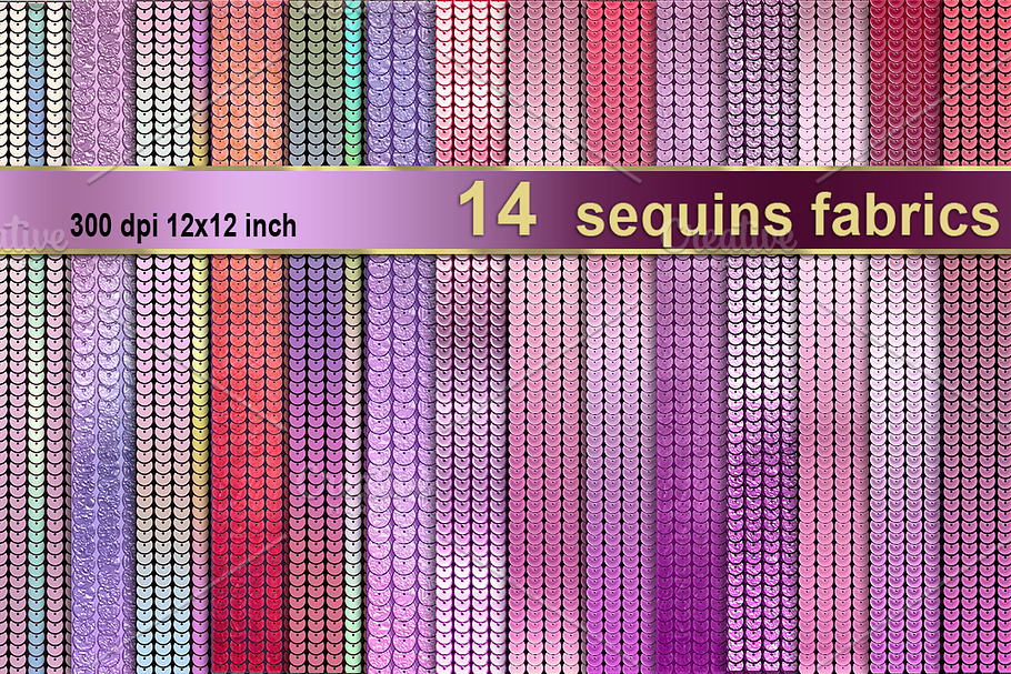 Sequins fabric texture pink purple in Textures - product preview 8