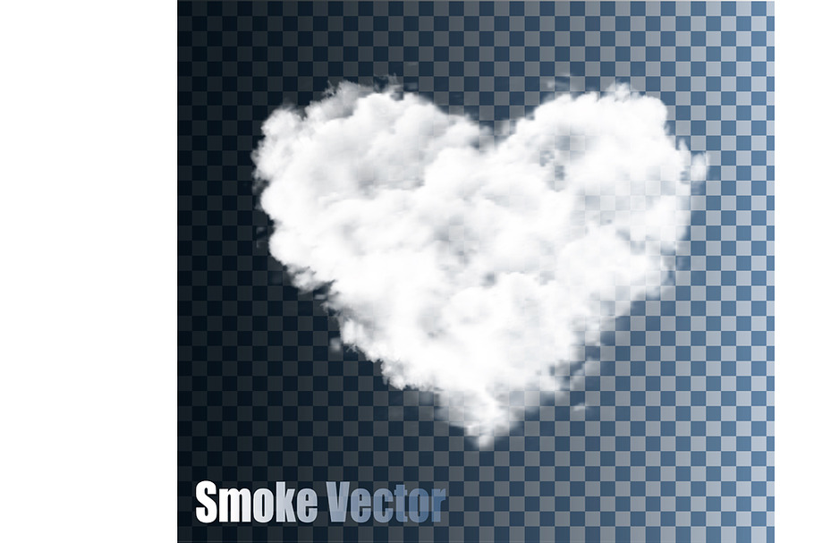 Transparent Vector Cloud Heart. in Illustrations - product preview 8