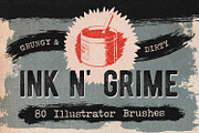 80 Dry Ink Illustrator Brushes