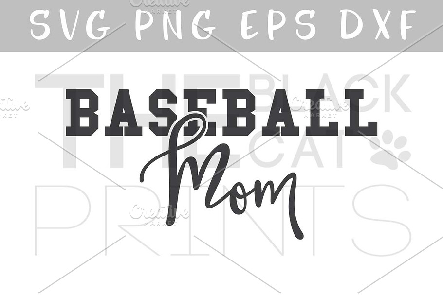 Baseball mom SVG DXF PNG EPS