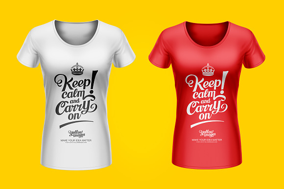 Professional Women T-Shirt Template in Product Mockups - product preview 4