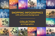 90 SHOPPING INFOGRAPHICS. Collection