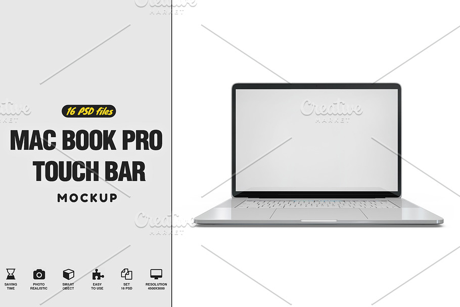  Mac Book Pro Touch Bar Mock-up