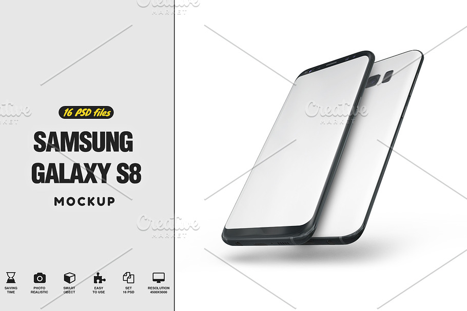 Samsung Galaxy s8 App Skin Mock-up in Mobile & Web Mockups - product preview 8