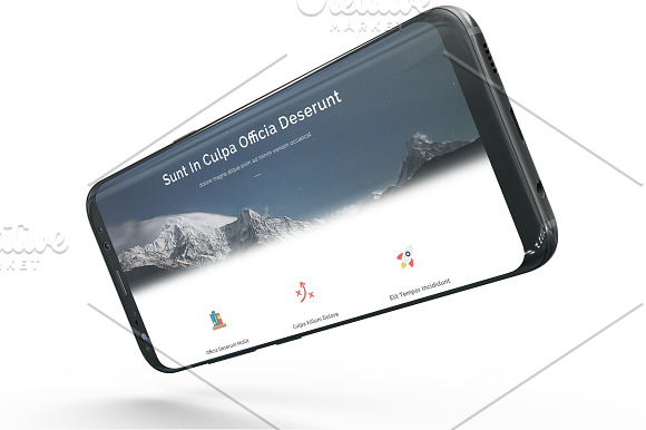 Samsung Galaxy s8 App Skin Mock-up in Mobile & Web Mockups - product preview 10