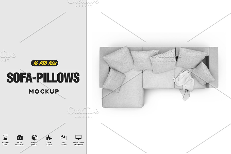 Sofa-pillows Mock-up