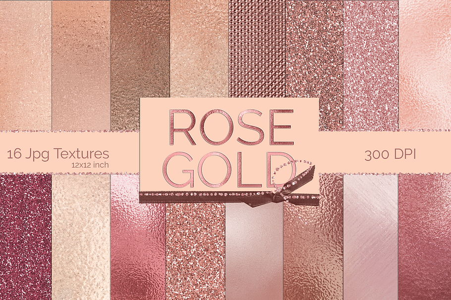 Rose Gold Metallic Textures