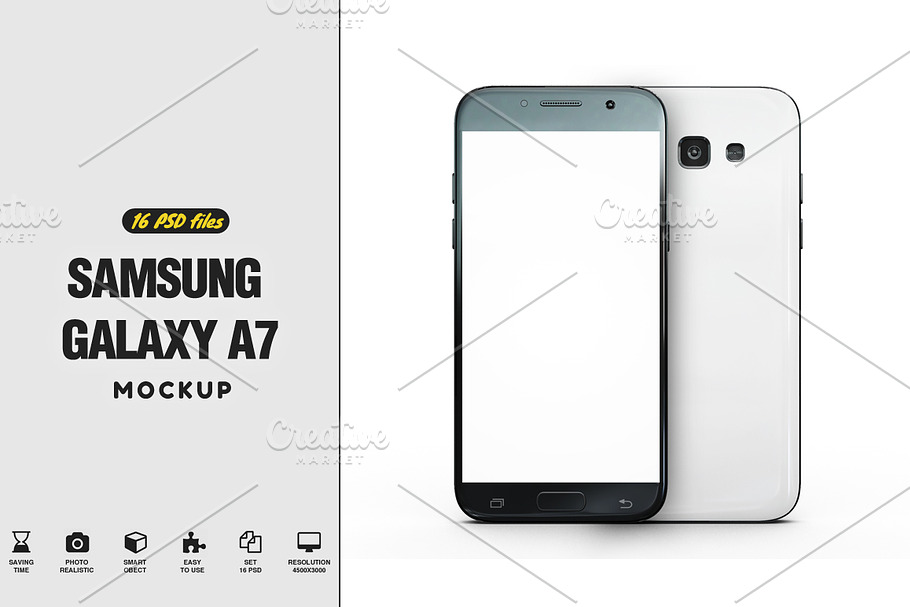  Samsung Galaxy A7 2017 App Skin in Mobile & Web Mockups - product preview 8