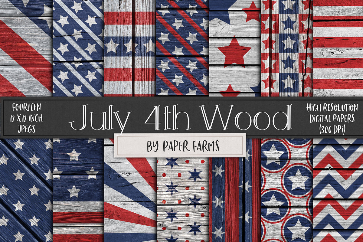 Rustic July 4th backgrounds in Textures - product preview 8