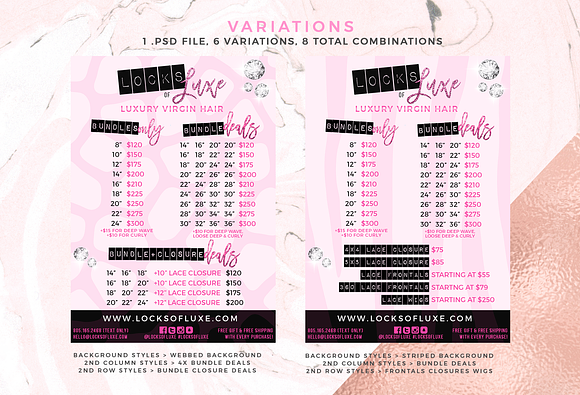 Hair Business Flyer & IG Templates in Flyer Templates - product preview 1