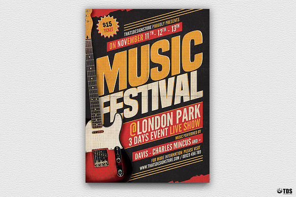 Music Festival Flyer Template V17 in Flyer Templates - product preview 1