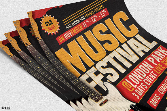 Music Festival Flyer Template V17 in Flyer Templates - product preview 4