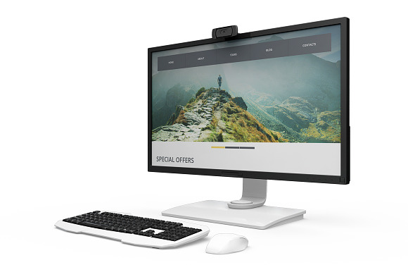 Benq Monitor Mockup in Mobile & Web Mockups - product preview 1