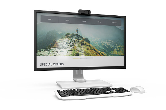 Benq Monitor Mockup in Mobile & Web Mockups - product preview 10