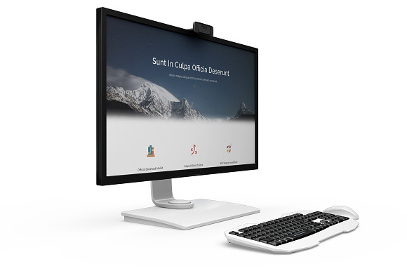 Benq Monitor Mockup in Mobile & Web Mockups - product preview 11