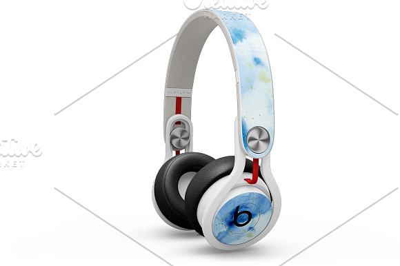 Headphones Monster Beats Mockup in Mobile & Web Mockups - product preview 1