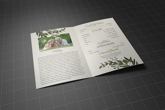 Funeral Program Template in Brochure Templates - product preview 3