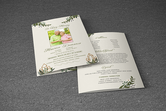 Funeral Program Template in Brochure Templates - product preview 4