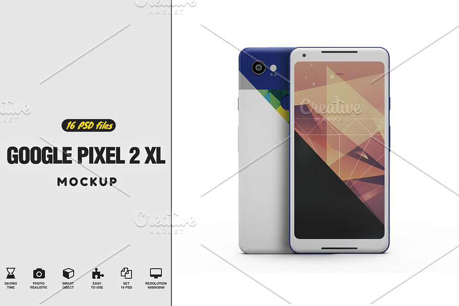 Google Pixel 2 XL vol 3 Mockup in Mobile & Web Mockups - product preview 8