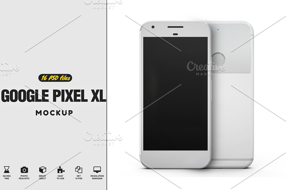 Google Pixel XL Mockup in Mobile & Web Mockups - product preview 8