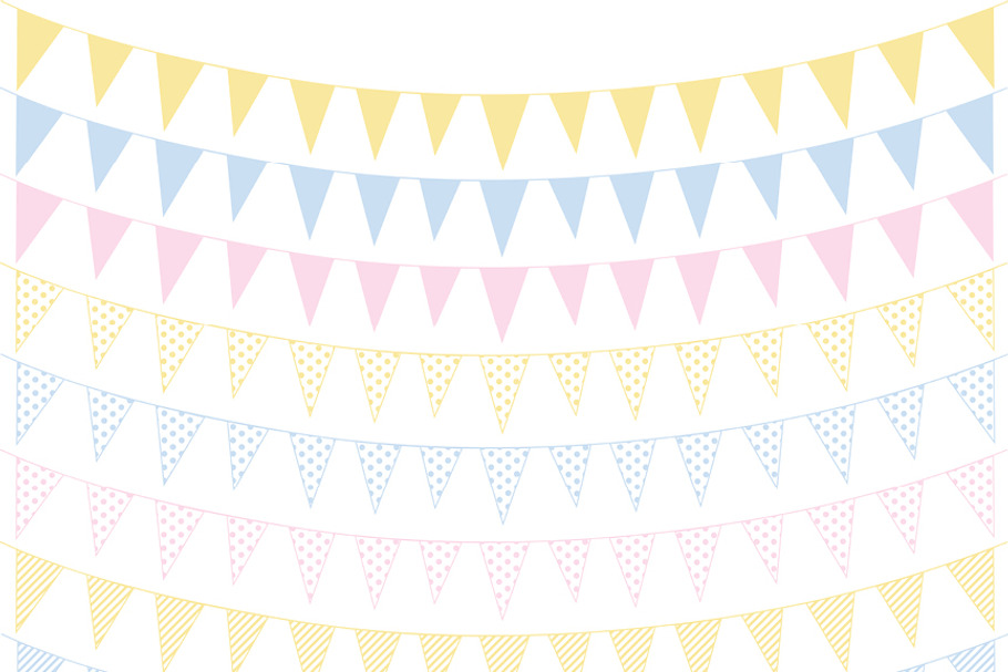 BABY FLAG BANNER CLIPART in Illustrations - product preview 8