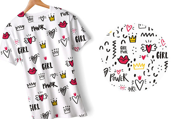 Girl Power illustrations, pattern in Illustrations - product preview 1