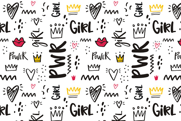 Girl Power illustrations, pattern in Illustrations - product preview 2